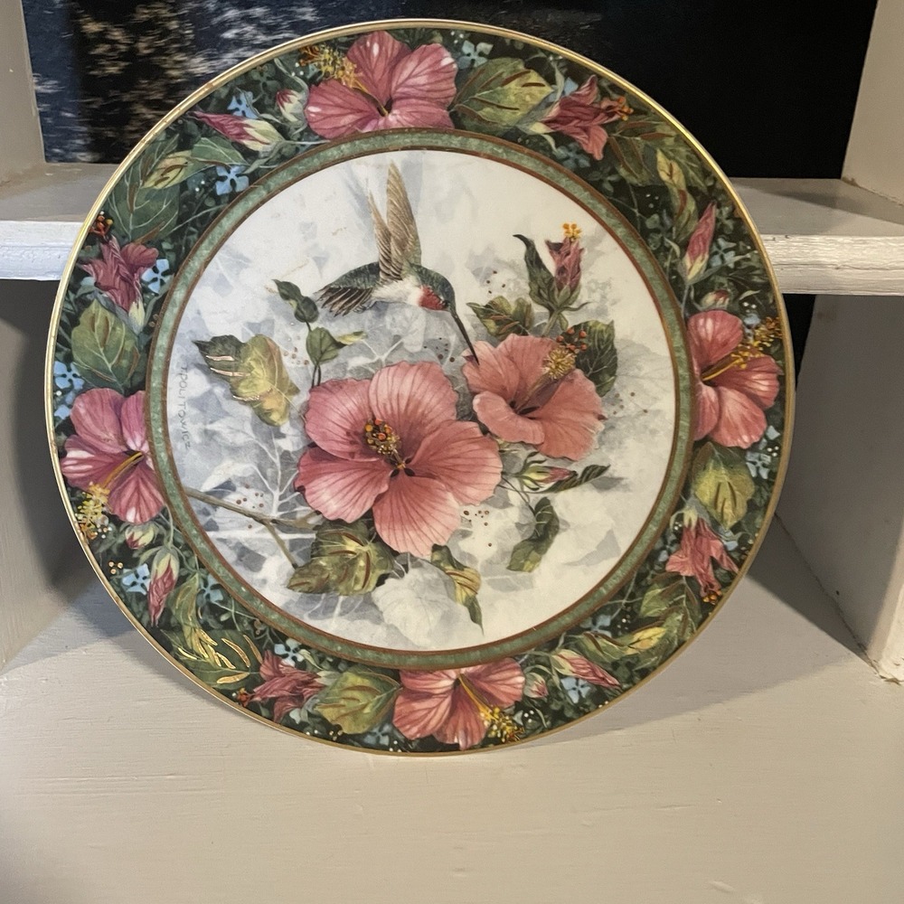 Royal Doulton Franklin Mint‎ The Imperial Hummingbird Plate T. Politowicz